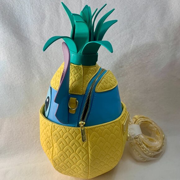 Loungefly Disney Stitch Shoppe Lilo & Stitch Pineapple Crossbody Bag No Pin New - Picture 4 of 8